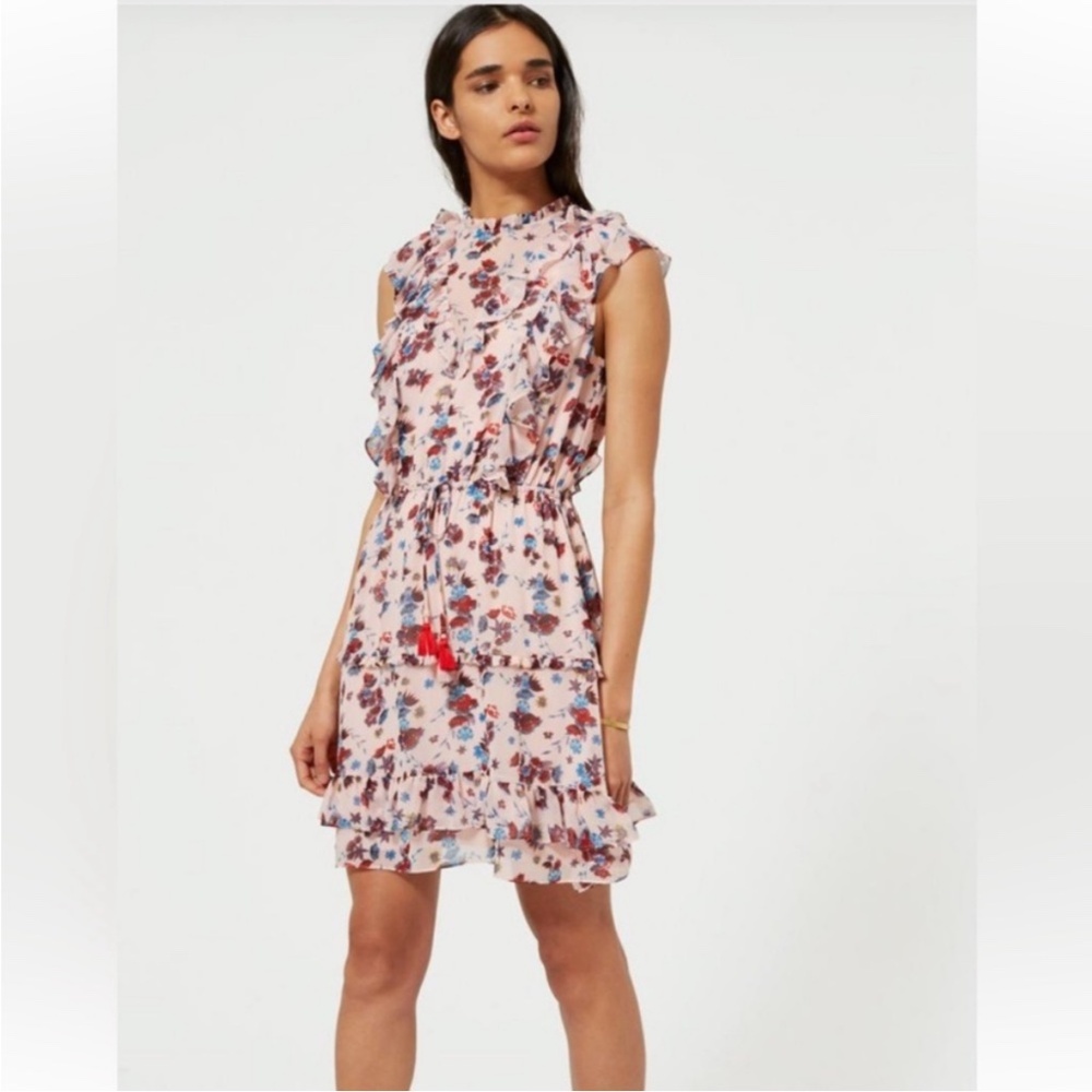 Rebecca Minkoff Pink Kika Sleeveless Ruffle Dress